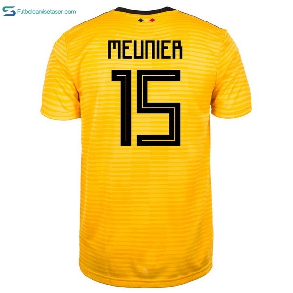 Camiseta Belgica 2ª Meunier 2018 Amarillo